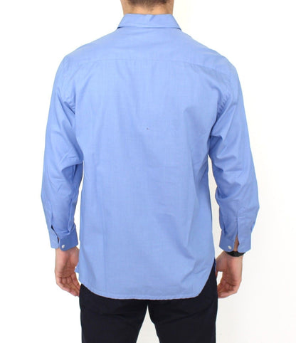 Ermanno Scervino – Blaues Baumwollhemd mit klassischer Passform
