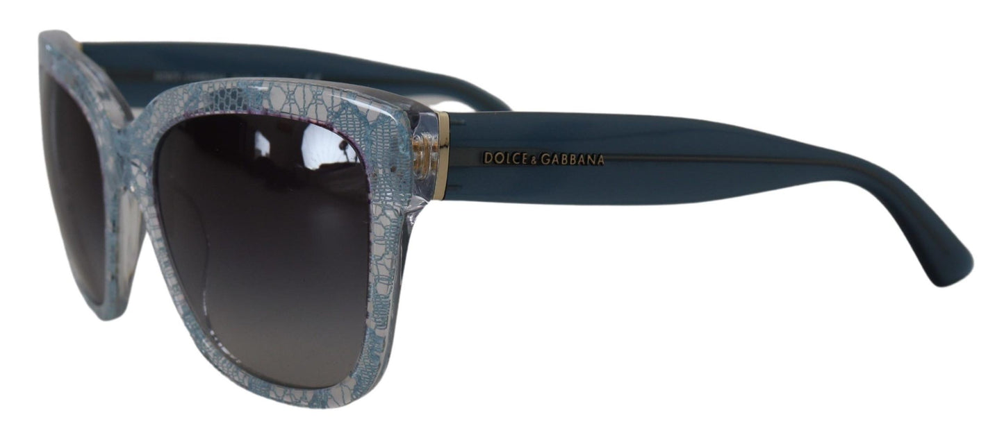 Dolce &amp; Gabbana – DG4226 – Sonnenbrille aus blauem Acetat mit rechteckiger Spitze