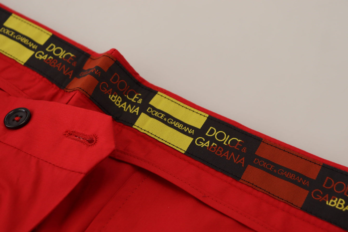 Dolce &amp; Gabbana Rote Chinos mit schmaler Passform aus Baumwolle