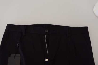 Dolce &amp; Gabbana Blaue Chinos mit schmaler Passform und Stretch-Baumwolle