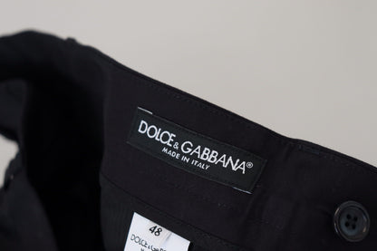 Dolce &amp; Gabbana Blaue Chinos mit schmaler Passform und Stretch-Baumwolle