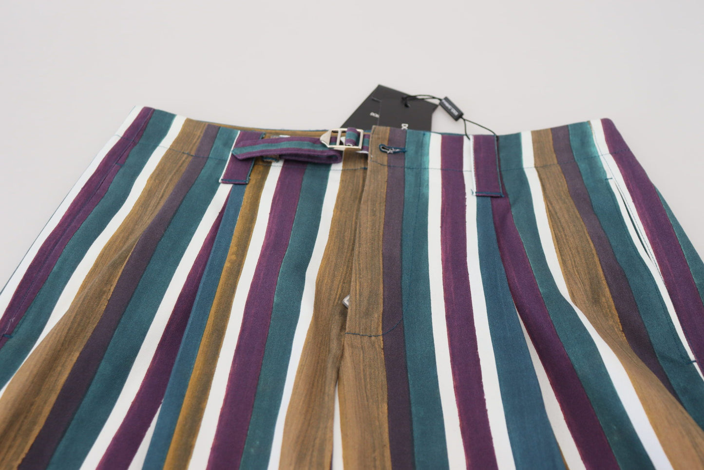 شورت قطني مطاطي مخطط متعدد الألوان من دولتشي آند غابانا