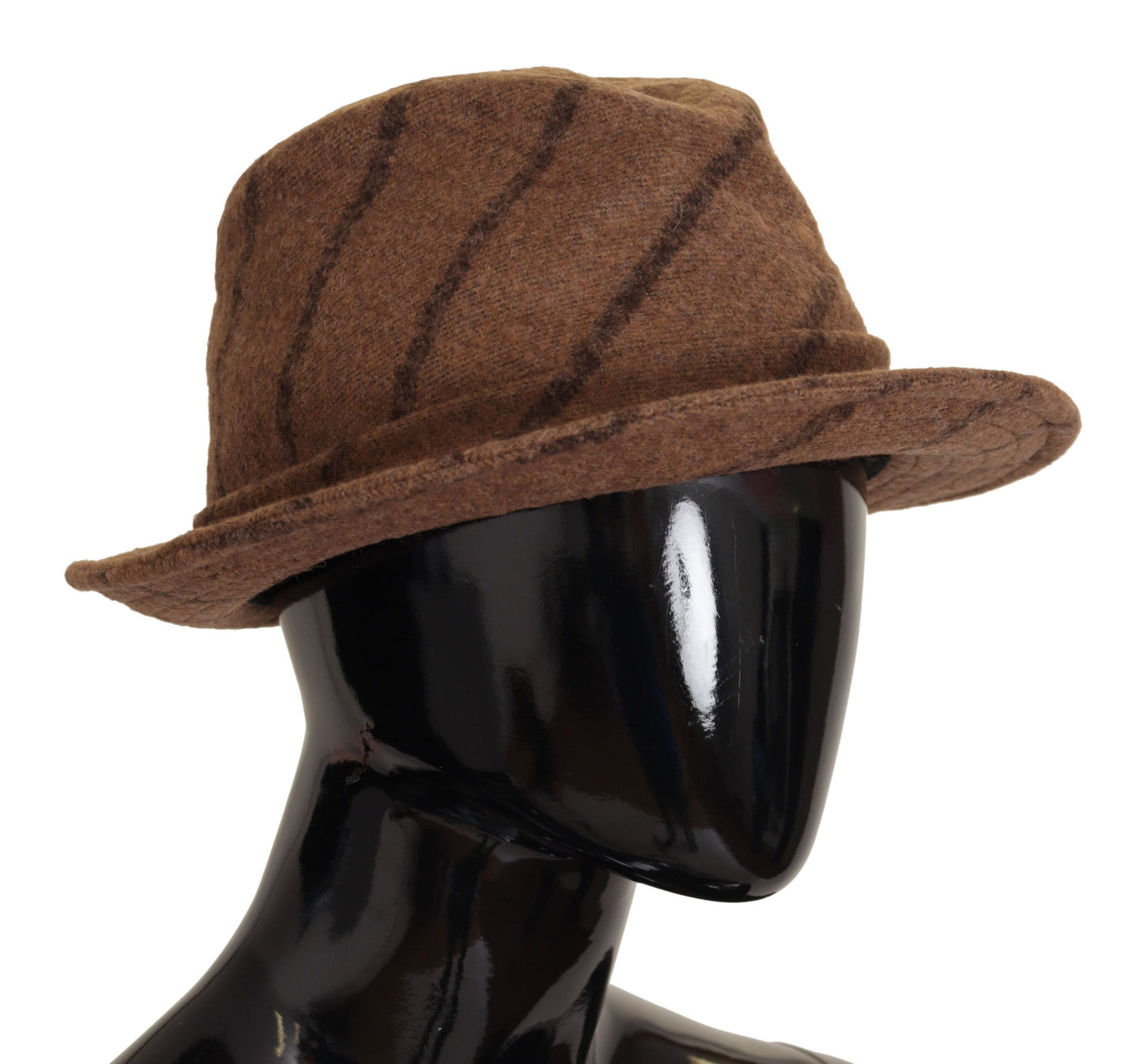 Dolce &amp; Gabbana – Brauner Fedora-Sommerhut mit Streifenmuster