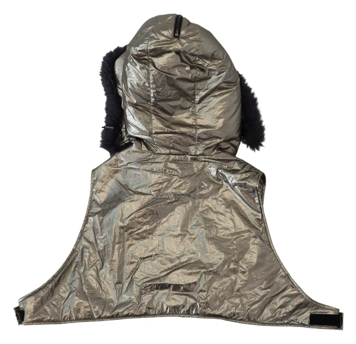 Dolce &amp; Gabbana Silberner Pelz-Kopfwickel für Herren Capello Nylonhut