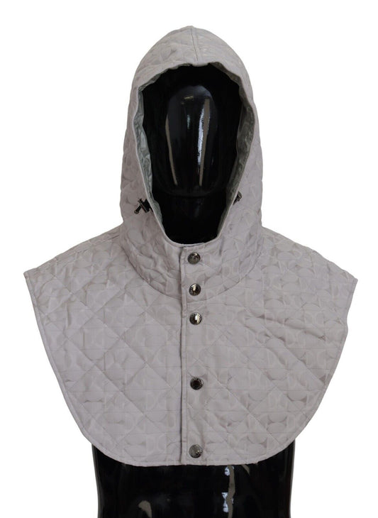 قبعة دولتشي آند غابانا بيضاء مبطنة بغطاء كامل للرأس، مقاس واحد من النايلون