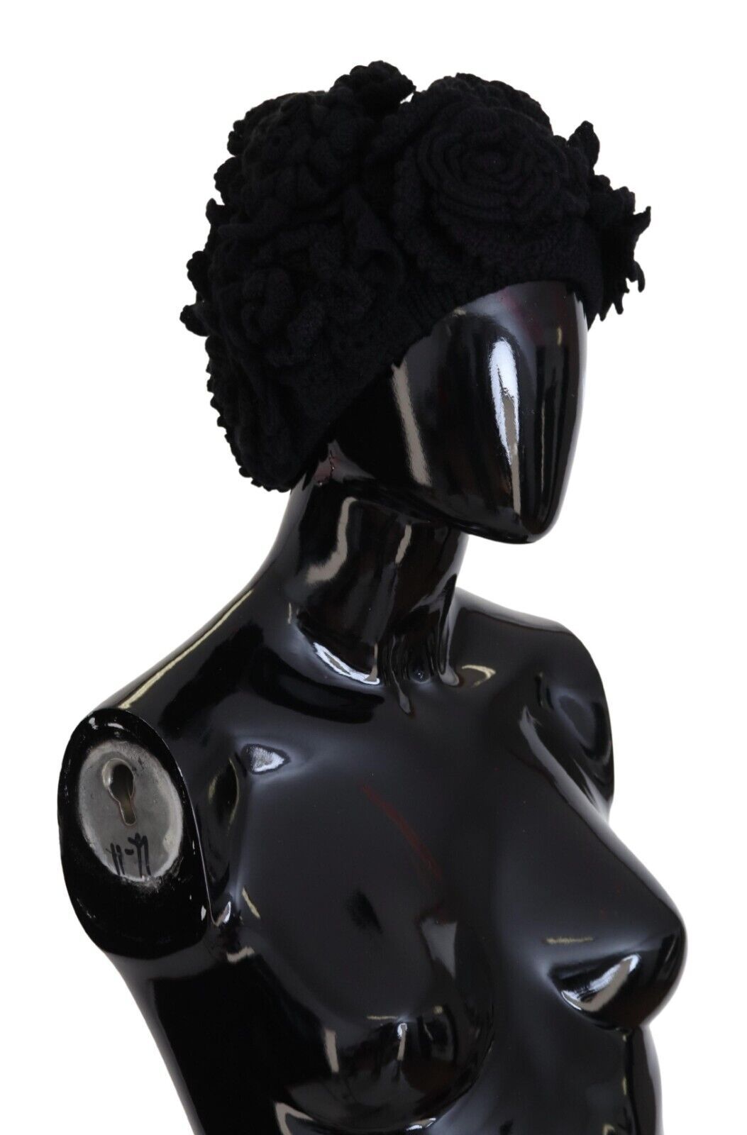 Dolce &amp; Gabbana – Schwarze Wintermütze aus Wollstrick