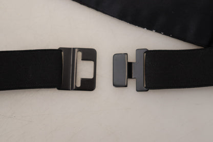 Dolce &amp; Gabbana – Schwarzer, gepunkteter, breiter Gürtel für Herren