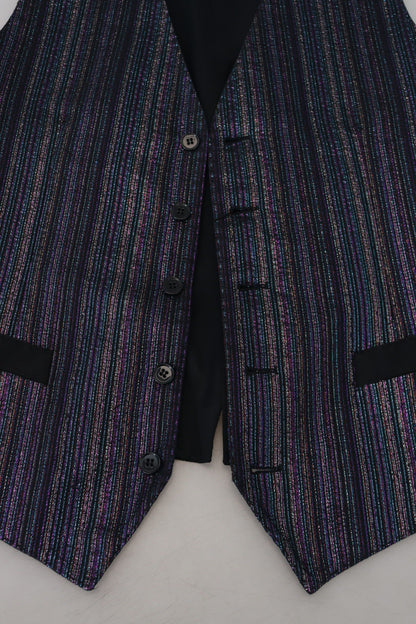 Dolce &amp; Gabbana Mehrfarbige Weste aus Polyester, formelle Weste