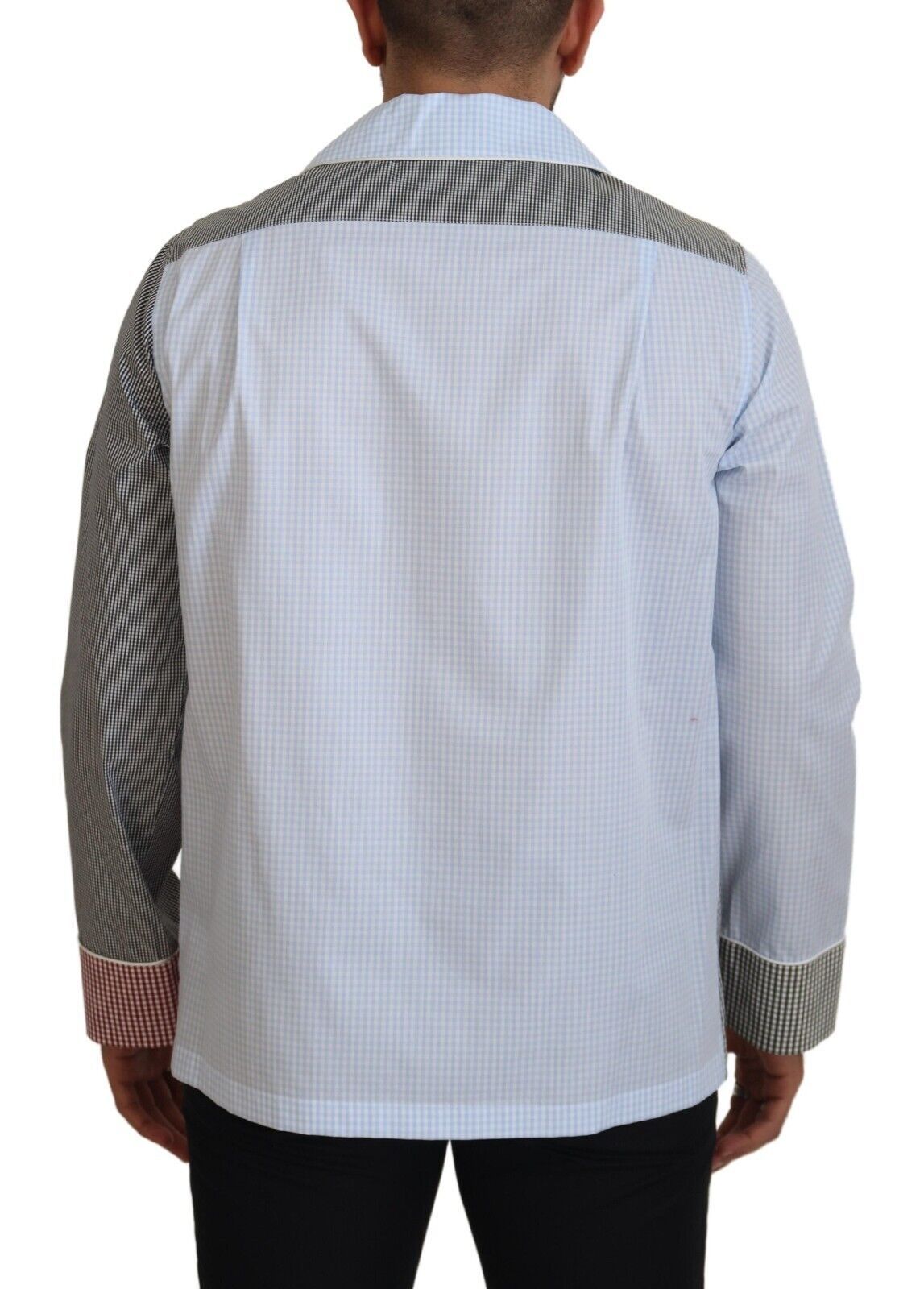 Dolce &amp; Gabbana – Mehrfarbiges Patchwork-Hemd aus Baumwolle mit langen Ärmeln