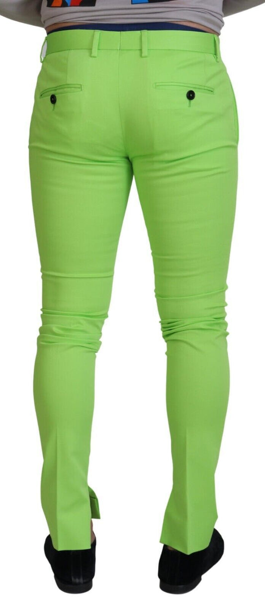 Dolce &amp; Gabbana Hellgrüne Skinny-Hose aus Baumwolle für Herren