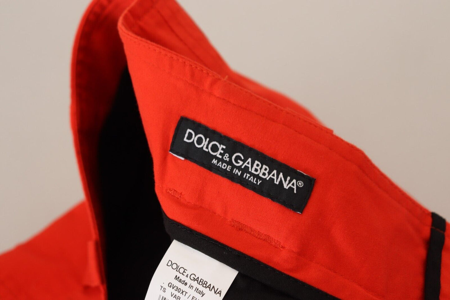 Dolce &amp; Gabbana Rote Cargohose für Herren, Baumwollhose