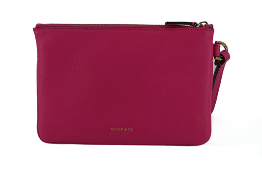 Versace Elegante Clutch aus rosa Leder