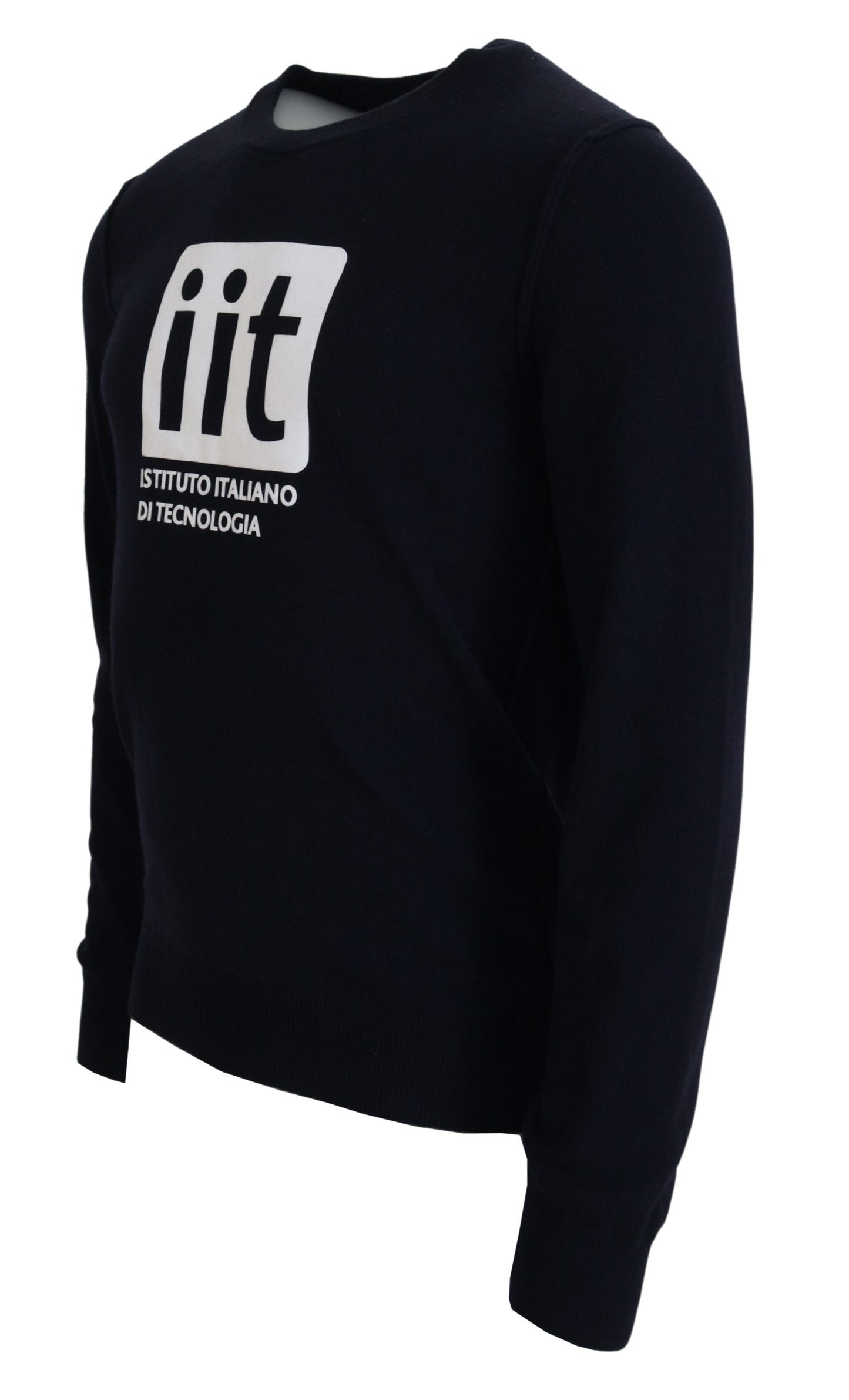 Dolce &amp; Gabbana Blauer Kaschmirpullover mit iit-Print