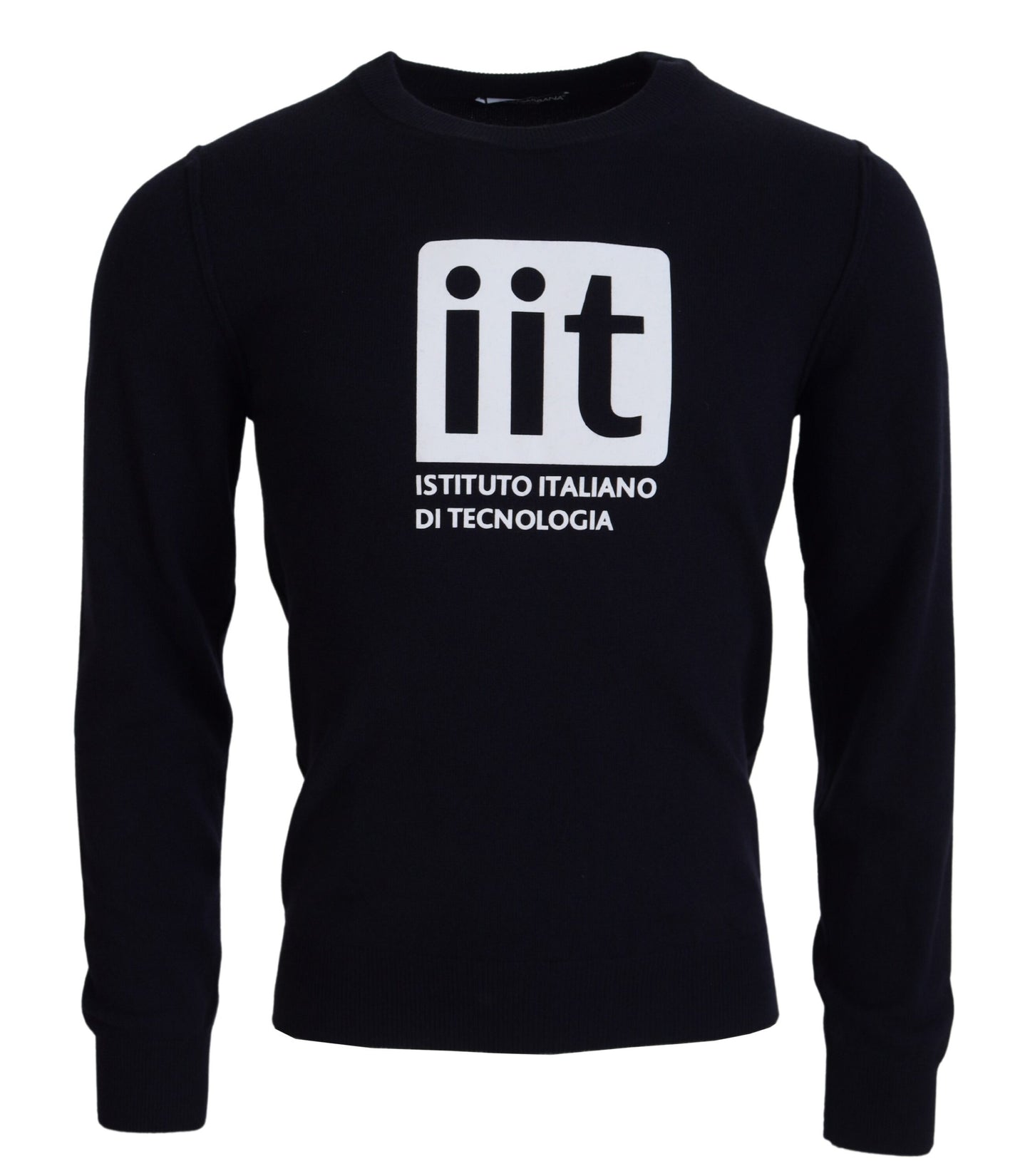 Dolce &amp; Gabbana Blauer Kaschmirpullover mit iit-Print