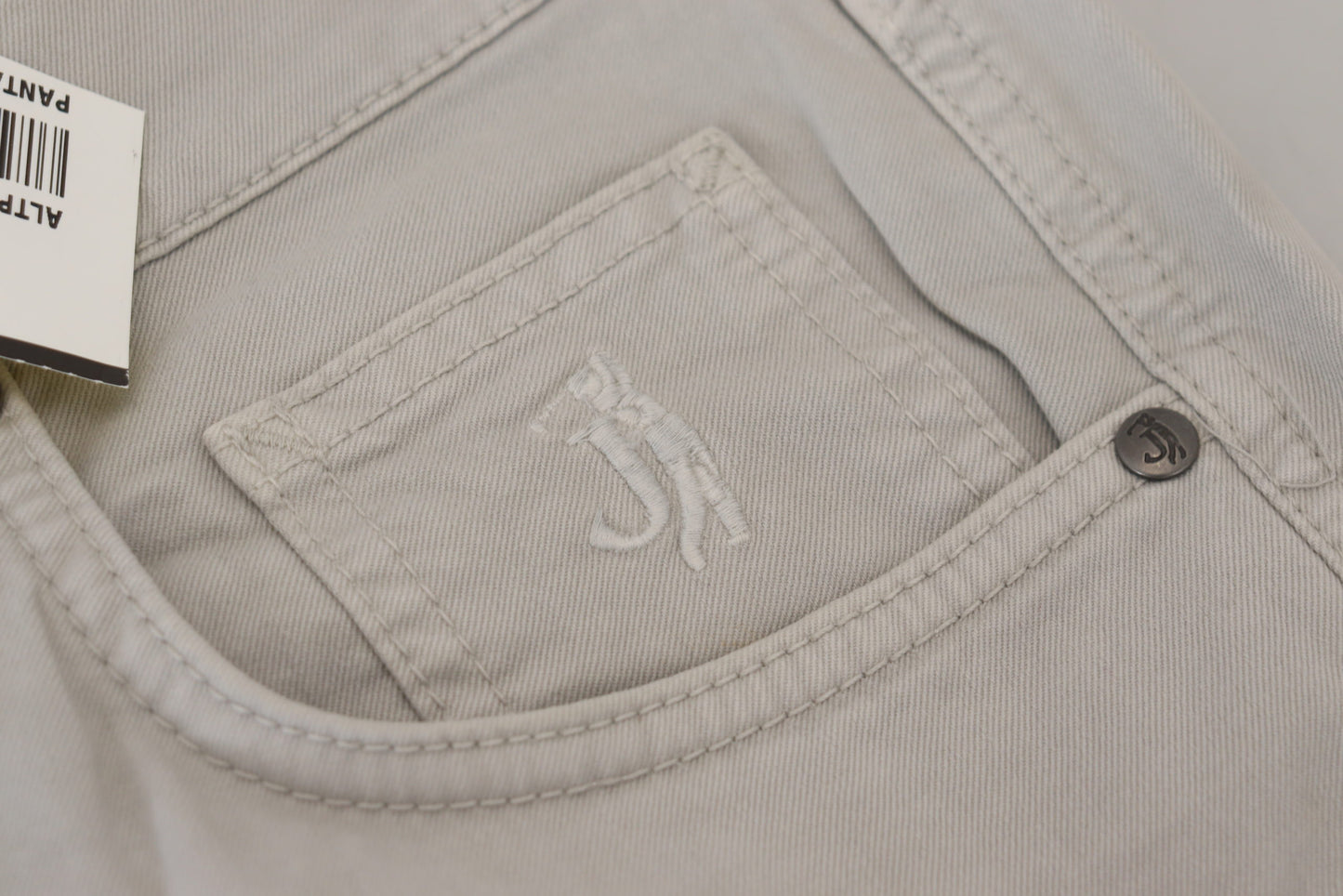 Jeckerson Graue, konische Freizeithose aus Baumwolle für Herren