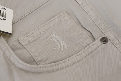 Jeckerson Graue, konische Freizeithose aus Baumwolle für Herren