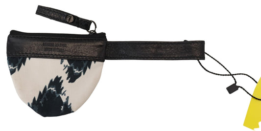 محفظة نقود معدنية من الجلد الطبيعي باللون الأبيض من كوستيوم ناشيونال