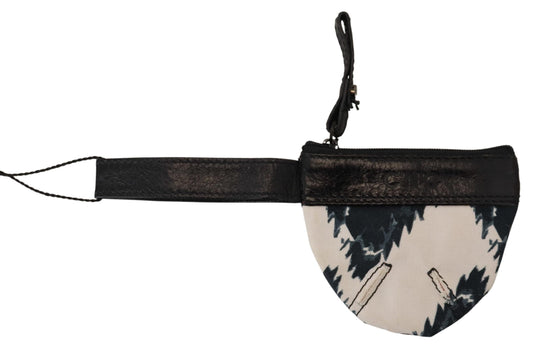 محفظة نقود معدنية من الجلد الطبيعي باللون الأبيض من كوستيوم ناشيونال