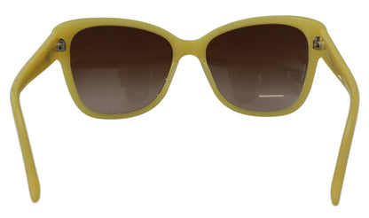 Dolce &amp; Gabbana – Sonnenbrille DG4124 mit gelbem Acetatrahmen und Sternenverzierung