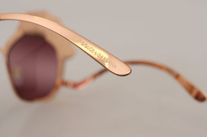 Dolce &amp; Gabbana DG2202 Sonnenbrille mit Roségold-Paillettenstickerei