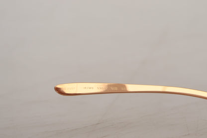 Dolce &amp; Gabbana DG2202 Sonnenbrille mit Roségold-Paillettenstickerei