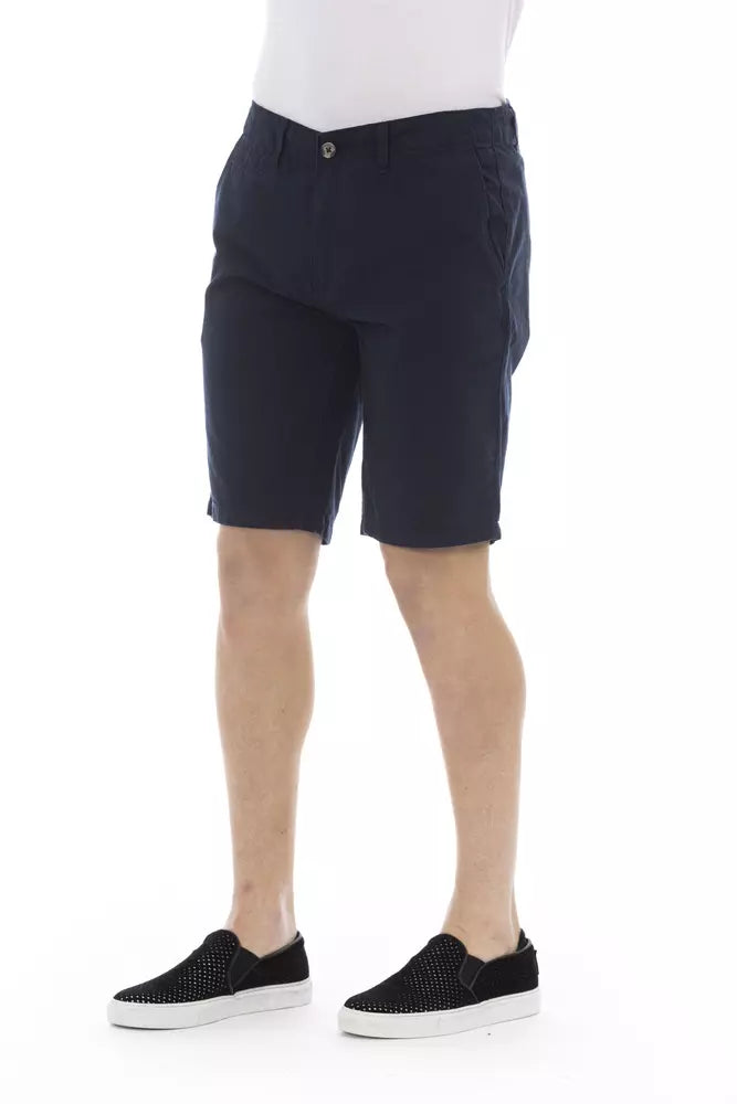 Baldinini Trend Herren-Bermudashorts aus blauer Baumwolle