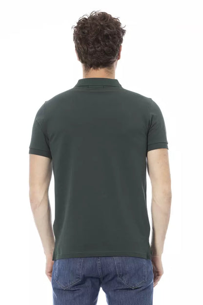 Baldinini Trend Grünes Herren-Poloshirt aus Baumwolle