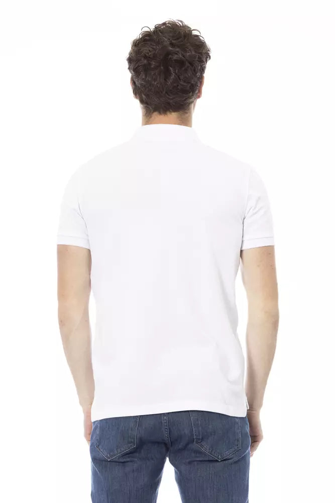 Baldinini Trend Weißes Herren-Poloshirt aus Baumwolle