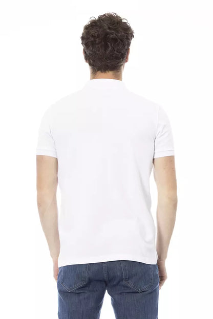 Baldinini Trend Weißes Herren-Poloshirt aus Baumwolle