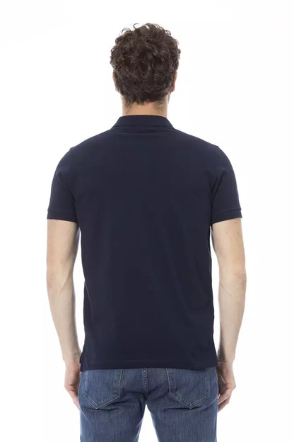 Baldinini Trend Blaues Herren-Poloshirt aus Baumwolle