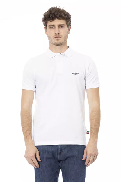 Baldinini Trend Weißes Herren-Poloshirt aus Baumwolle