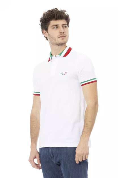 Baldinini Trend Weißes Herren-Poloshirt aus Baumwolle