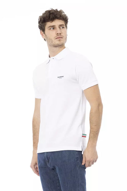 Baldinini Trend Weißes Herren-Poloshirt aus Baumwolle