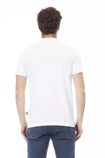 Baldinini Trend Weißes Herren-Poloshirt aus Baumwolle