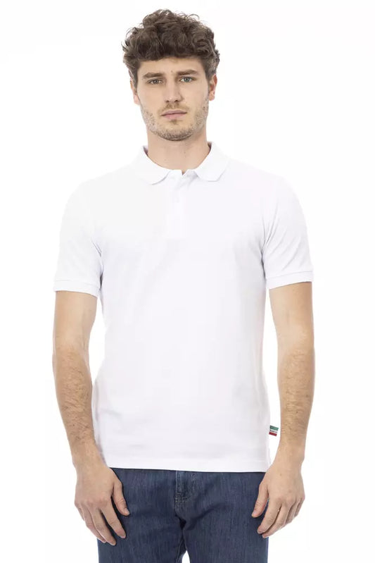 Baldinini Trend Weißes Herren-Poloshirt aus Baumwolle