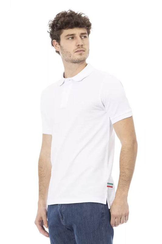 Baldinini Trend Weißes Herren-Poloshirt aus Baumwolle