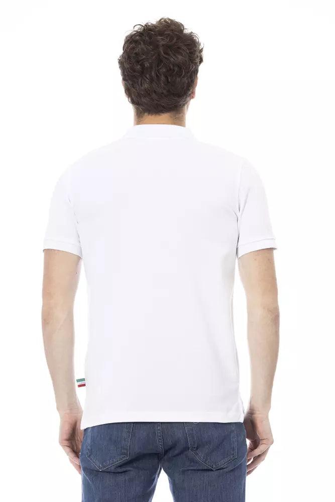 Baldinini Trend Weißes Herren-Poloshirt aus Baumwolle