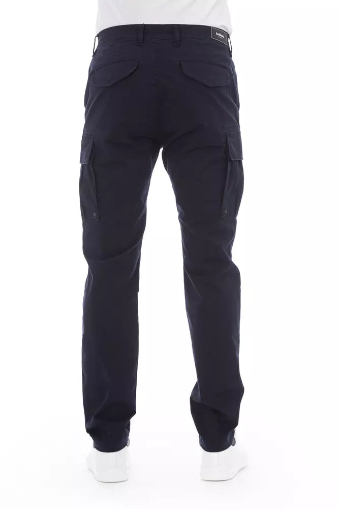 Baldinini Trend Blaue Herren-Cargohose aus Baumwolle