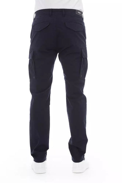 Baldinini Trend Blaue Herren-Cargohose aus Baumwolle