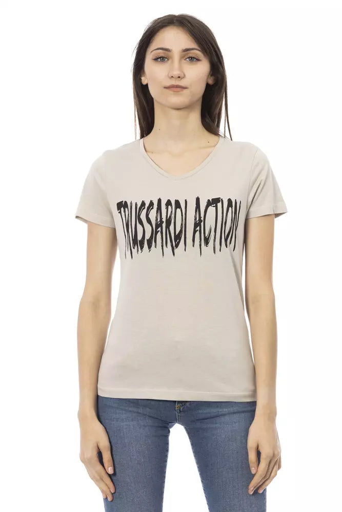 Trussardi Action Beige Baumwolle Damen T-Shirt