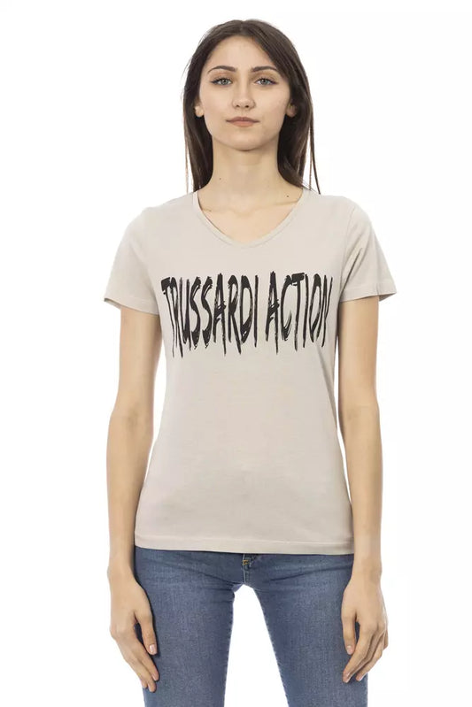 Trussardi Action Beige Baumwolle Damen T-Shirt
