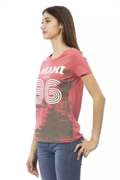 Trussardi Action Mehrfarbiges Damen-T-Shirt aus Baumwolle