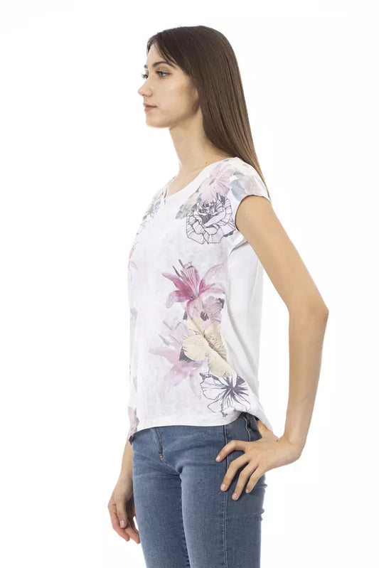 Trussardi Action Weißes Baumwoll-T-Shirt für Damen