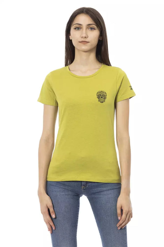 Trussardi Action Grünes Baumwoll-T-Shirt für Damen