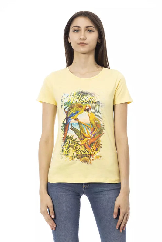Trussardi Action "Yellow Cotton Women T-Shirt"