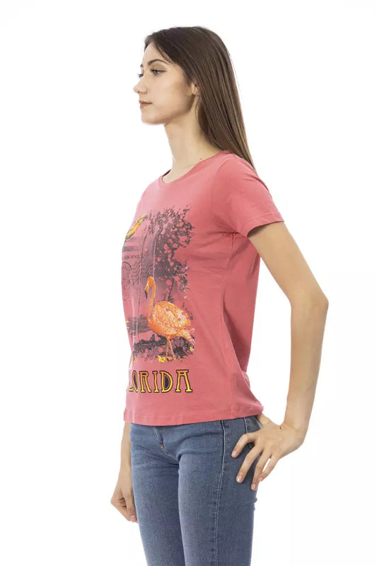 Trussardi Action Mehrfarbiges Damen-T-Shirt aus Baumwolle