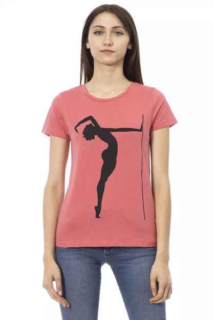 Trussardi Action Mehrfarbiges Damen-T-Shirt aus Baumwolle
