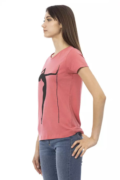 Trussardi Action Mehrfarbiges Damen-T-Shirt aus Baumwolle