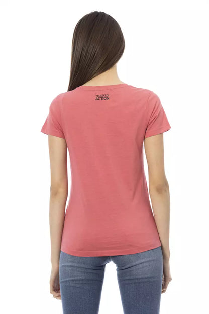 Trussardi Action Mehrfarbiges Damen-T-Shirt aus Baumwolle