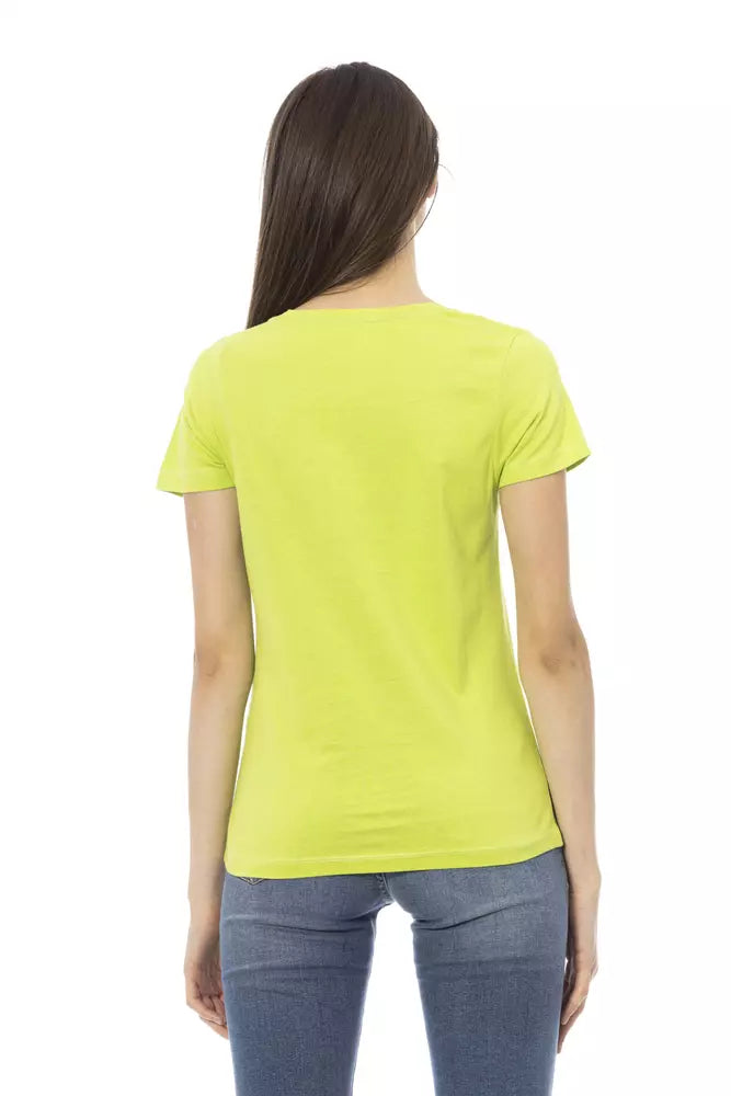 Trussardi Action Grünes Baumwoll-T-Shirt für Damen